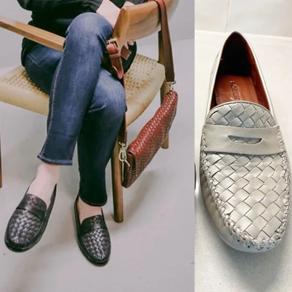 ROBERT ZUR  PETRA TRUE GLOVE LEATHER WOVEN DRIVING LOAFER - Picture 4 of 16